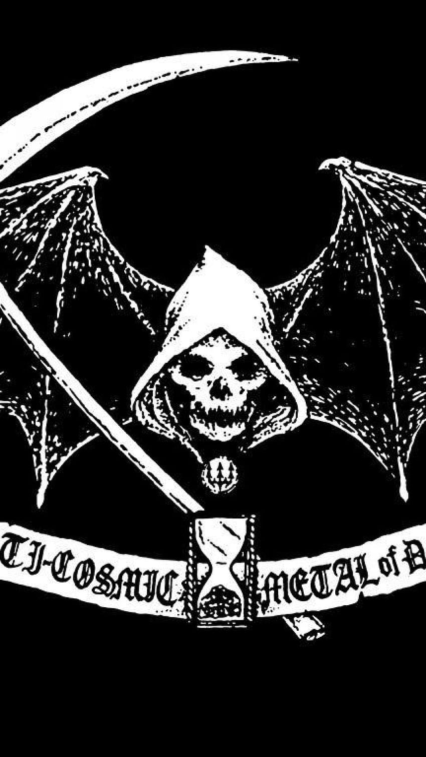 Metalowe logo śmierci czaszek, rozbiór zespołów, metalowe logo Tapeta na telefon HD