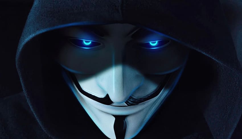 anónimo, ojo azul fondo de pantalla