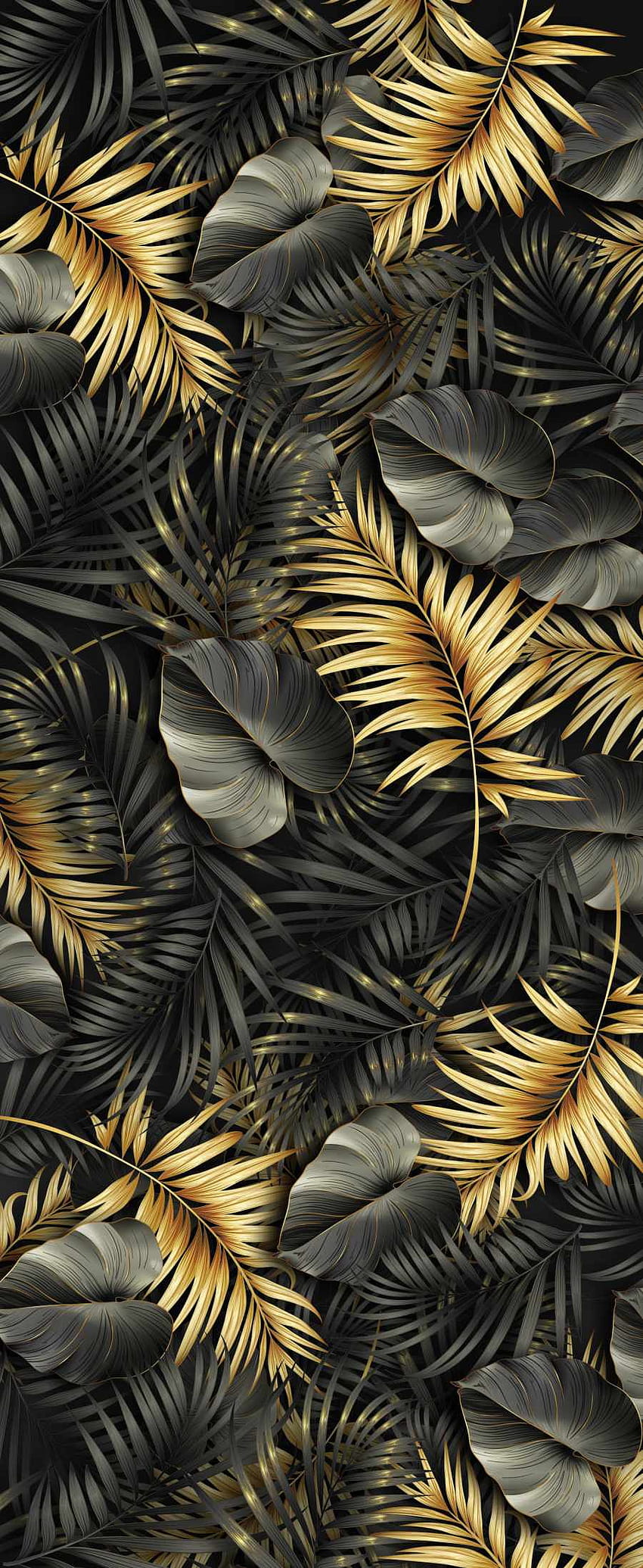 Golden Plants Foliage IPhone, iphone emas wallpaper ponsel HD