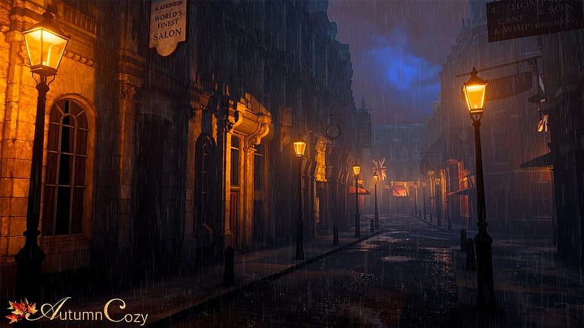 7) VIKTORIANISCHES AMBIENTE: Viktorianisches London-Gewitter HD-Hintergrundbild