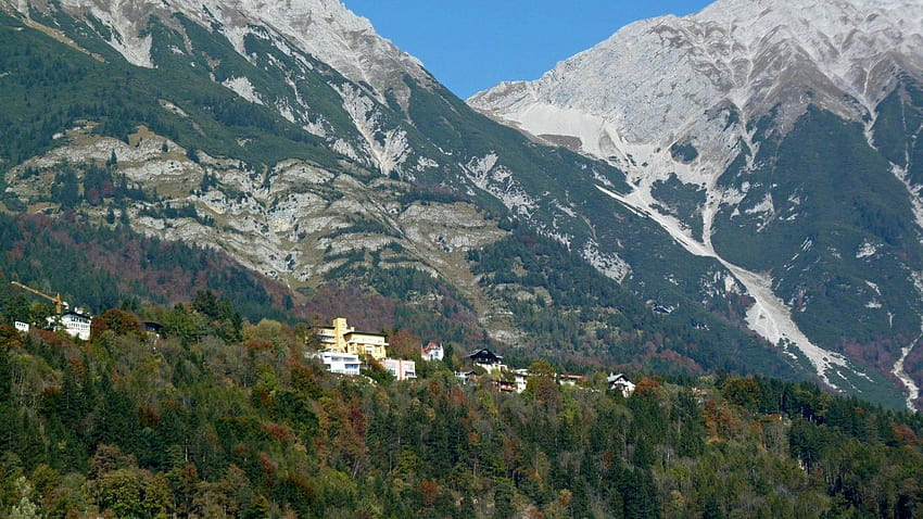 Dağlar: Evler Dağlar Orman Sonbahar Innsbruck Kış HD duvar kağıdı