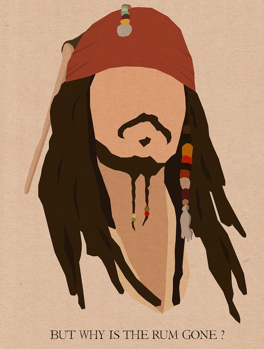 Warum ist der Rum immer weg?, Pirates of the Caribbean Minimal HD-Handy-Hintergrundbild
