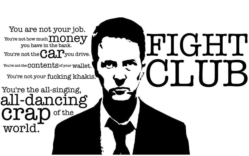 Fight Club Famous Quotes Quotes Fight Club, fight club quote HD wallpaper