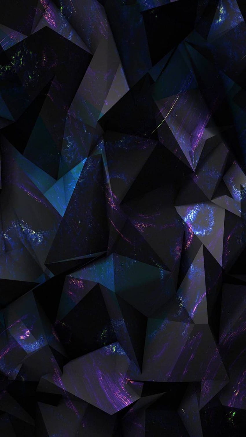 amoled abstract dark, iPhone, triangle violet foncé Fond d'écran de téléphone HD