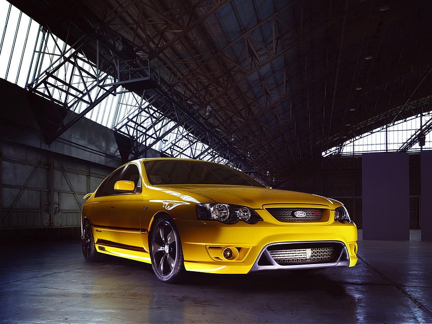 1600x1200 ford falcon, fpv, f6, yellow, side view, ford v ferrari HD wallpaper