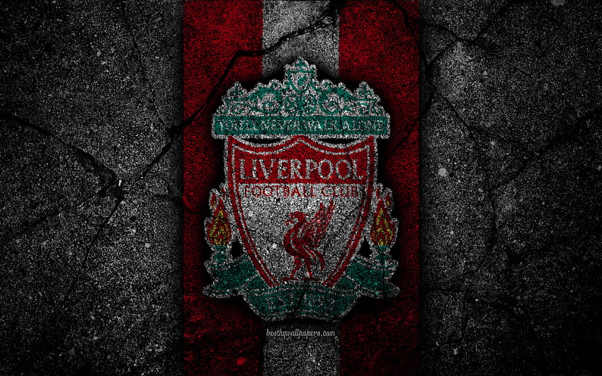 Liverpool FC, logo, Premier League, grunge, liverpool black HD wallpaper