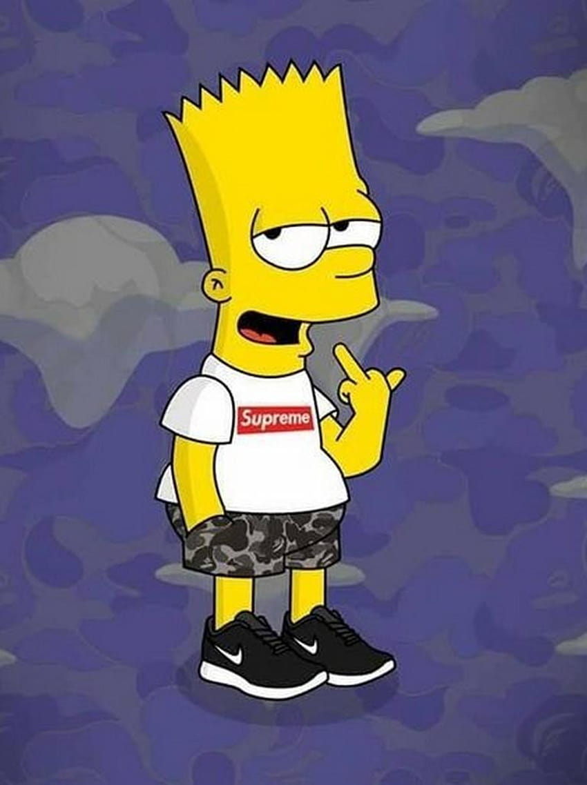 Supreme X Bart Simpson for, simpsons android HD phone wallpaper