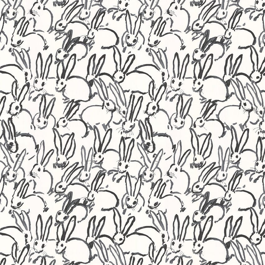 Hunt Slonem Hutch by Lee Jofa, drawings of bunnies HD phone wallpaper