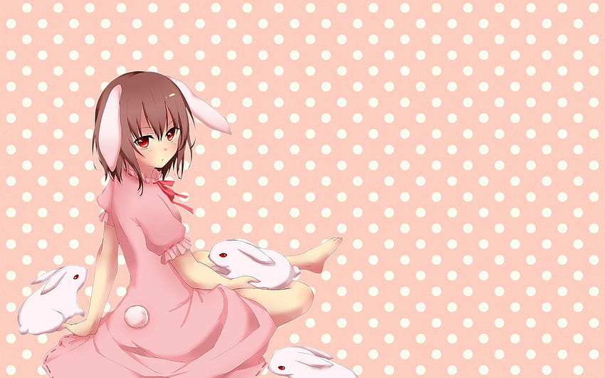 Ojos rojos anime chicas anime orejas de conejo conejos touhou inaba tewi,  conejitos de anime fondo de pantalla | Pxfuel