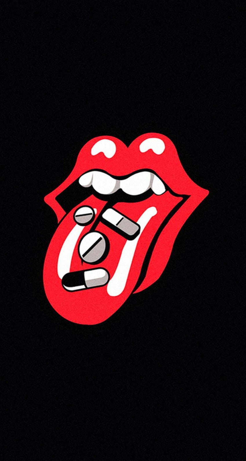 Rolling Stones Tongue Pills Drugs iPhone 6 Plus, niente droghe Sfondo del telefono HD