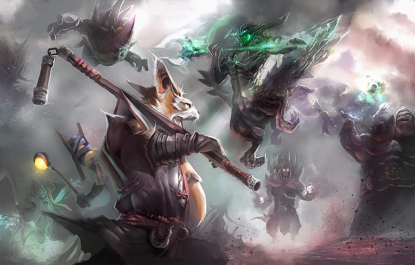 Dota 2、Spectre、Shadow Demon、Outworld Devourer、Brewmaster、Ogre Magi、Necrolyte、セクション 高画質の壁紙