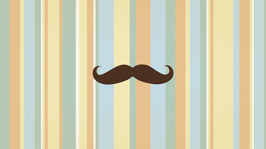 kawaii mustache HD wallpaper