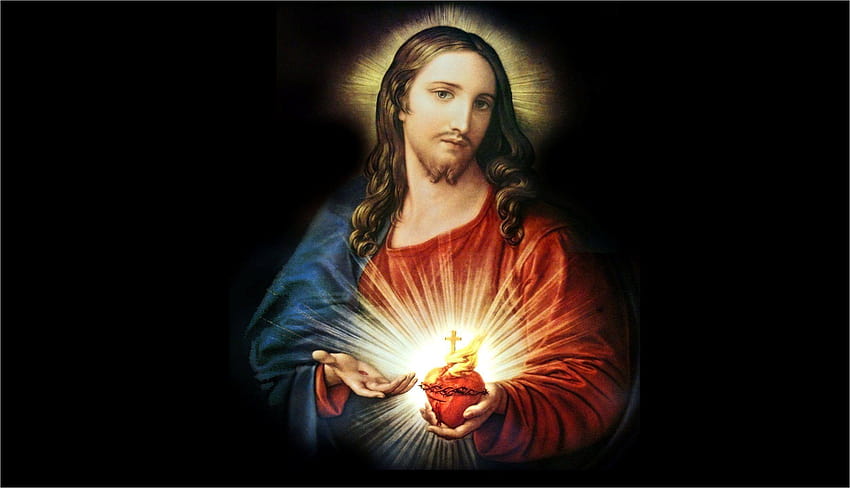 İsa'nın Kutsal Kalbi ·①, İsa Mesih HD duvar kağıdı