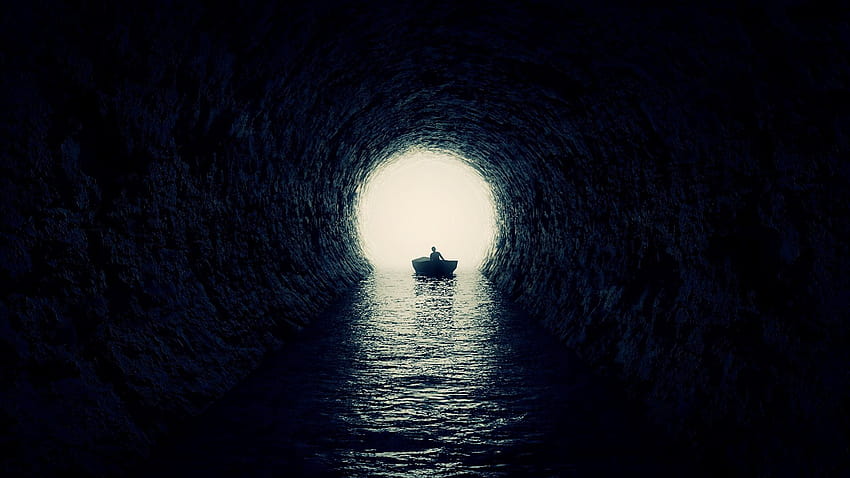 1920x1080 cave, boat, silhouette, water, dark full , tv, f, backgrounds, dark cave HD wallpaper