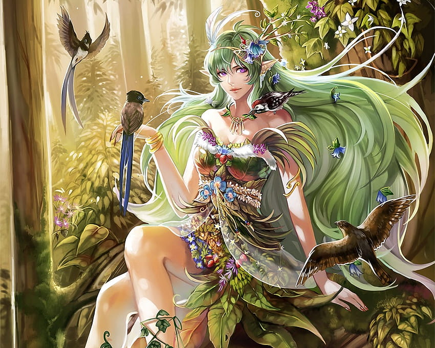 Forest Nymph and, forest princess HD wallpaper