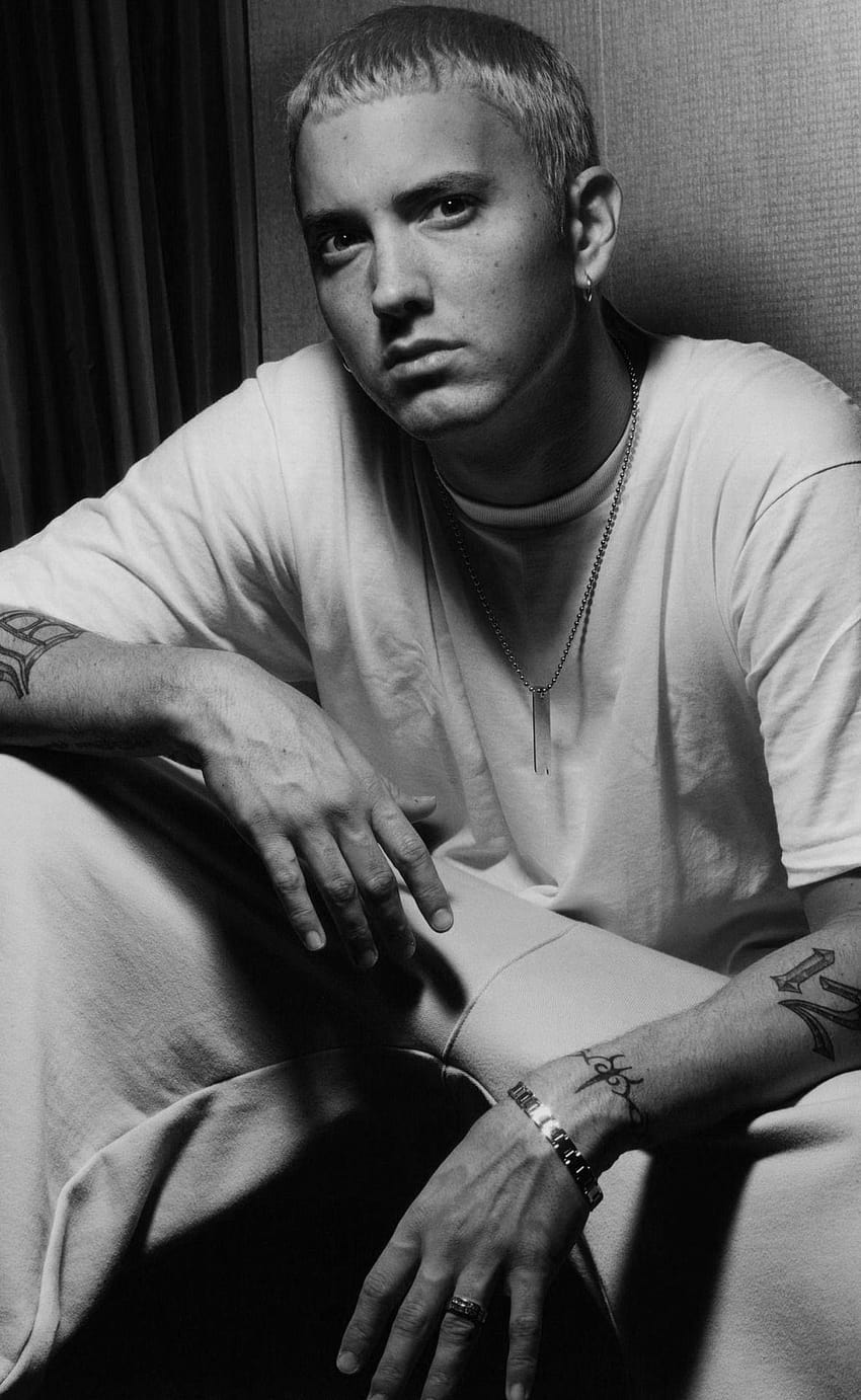 Eminem schwarz weiß HD-Handy-Hintergrundbild