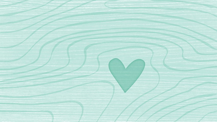 Mint Green Hearts、ミントグリーンのエステティックハート 高画質の壁紙