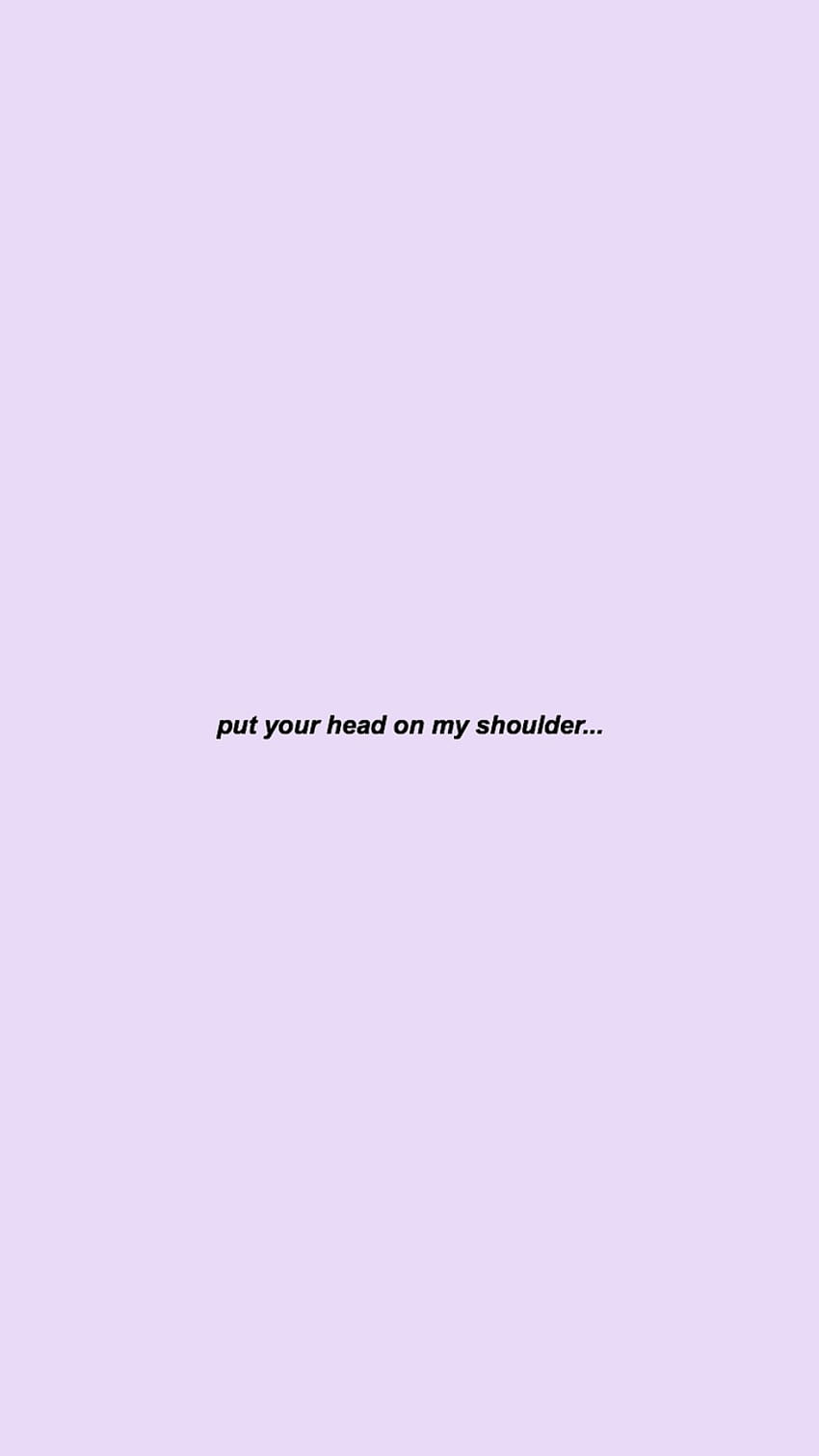 Aesthetic, put your head on my shoulder iphone HD phone wallpaper | Pxfuel