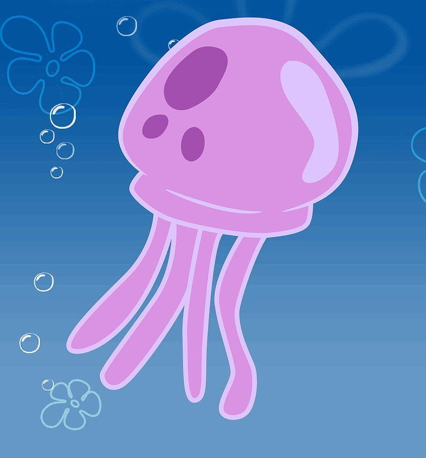 Jak narysować meduzę SpongeBob, tło nieba kwiat SpongeBob Tapeta na telefon HD