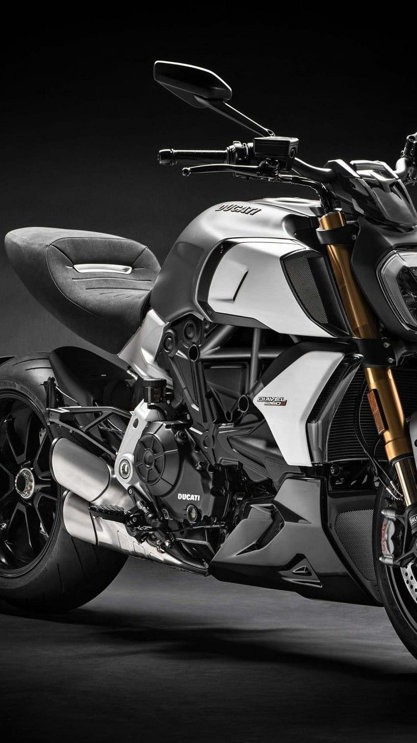 750x1334 Ducati Diavel 1260 S, White, Motorcycle, android phone motorcycle HD phone wallpaper