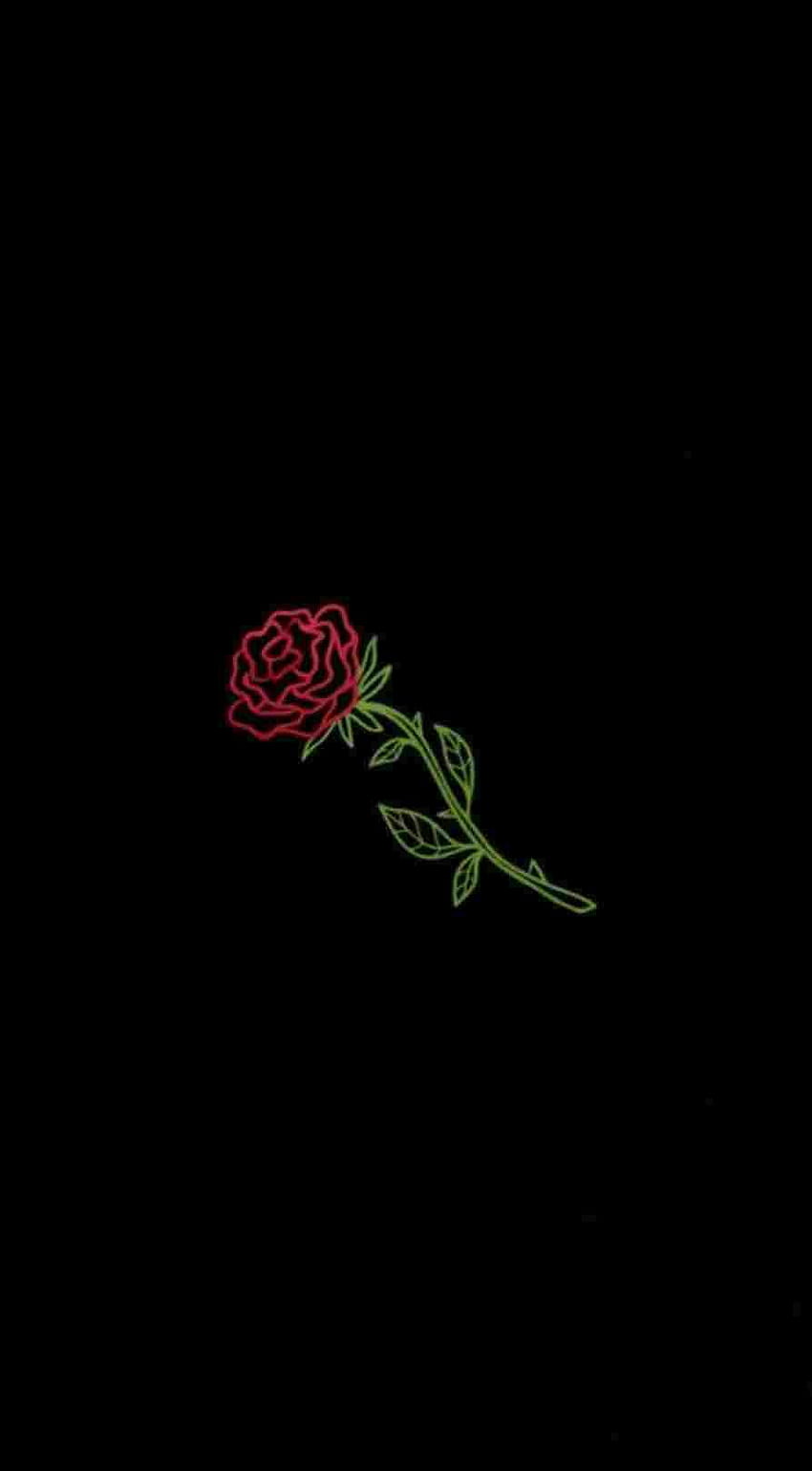 Estetyczny rysunek róży, estetyka róży Tapeta na telefon HD