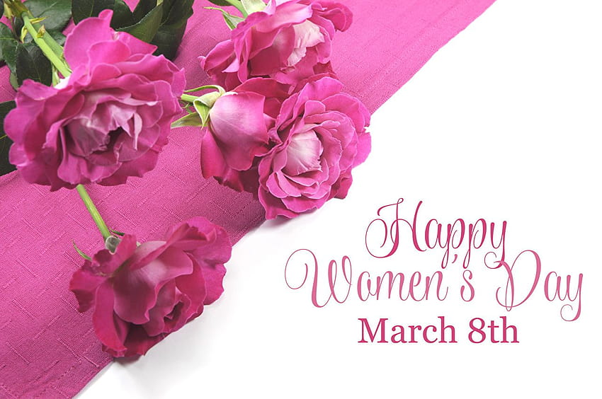 March 8 English Roses Pink color Flowers, 8th march HD wallpaper