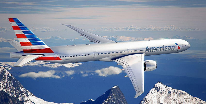 Orzeł powstaje z popiołów: American Airlines Inaugural 777, samolot boeing 777x Tapeta HD