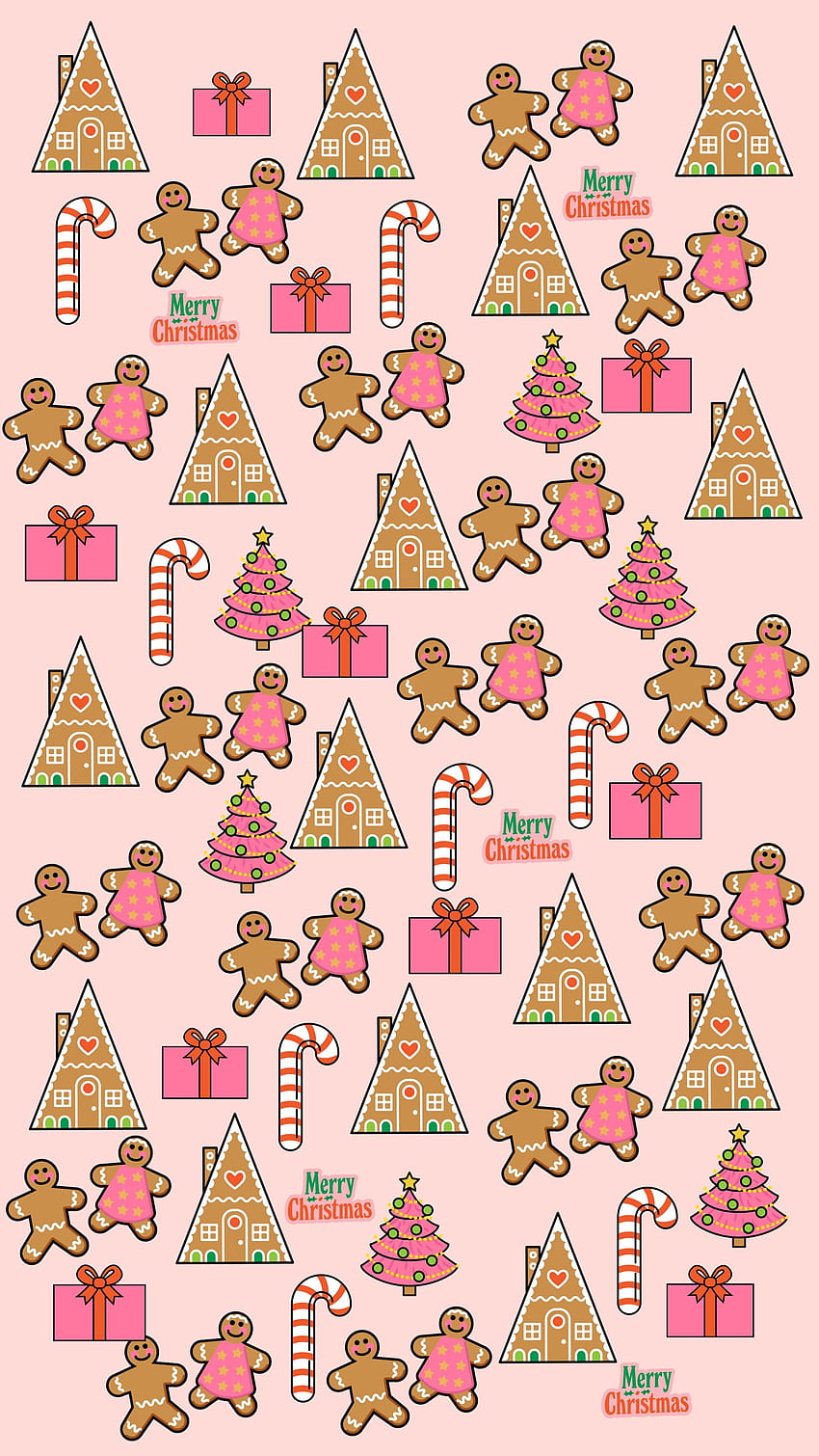 Aesthetic Pink Christmas posted by Ethan Walker, christmas pastels HD phone wallpaper