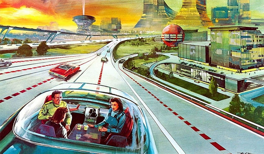 Vintage Sci Fi, futurystyczny retro Tapeta HD