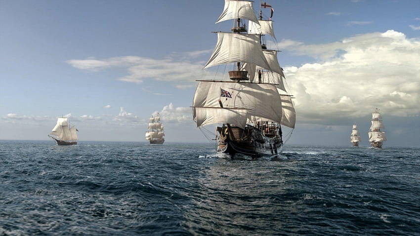 347 Black Sails, full sails HD wallpaper