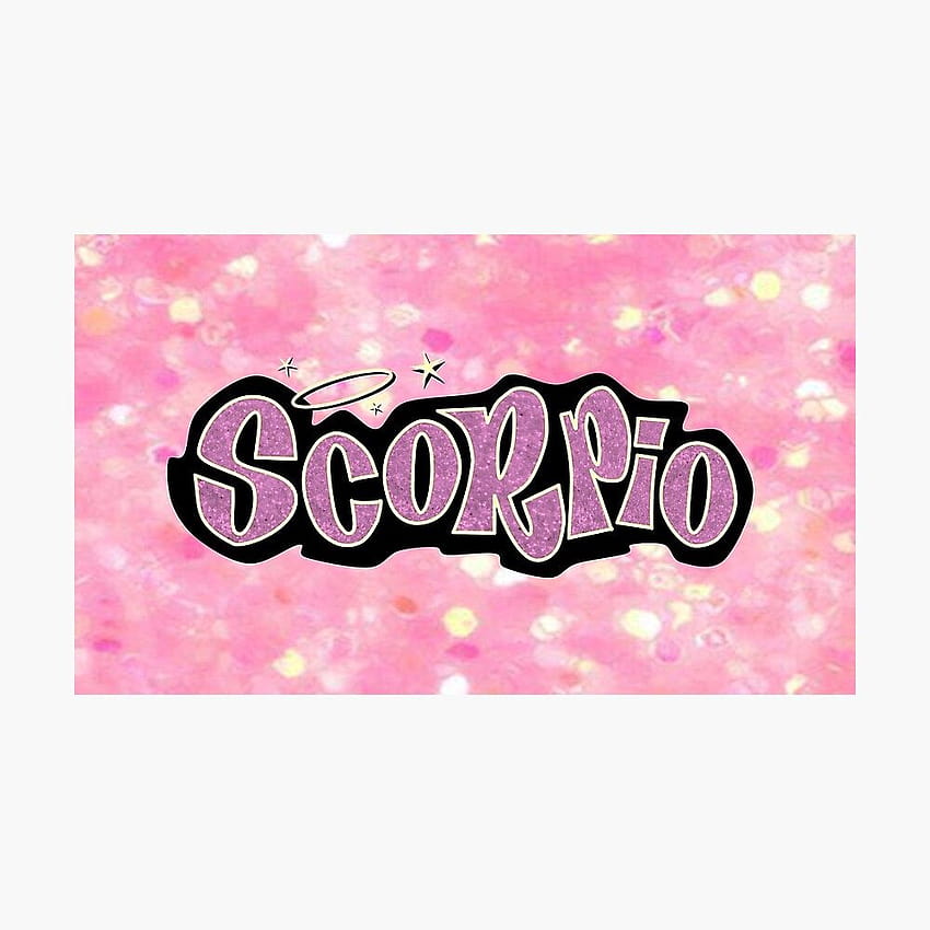 scorpio bratz style, sparkle aesthetic text HD phone wallpaper