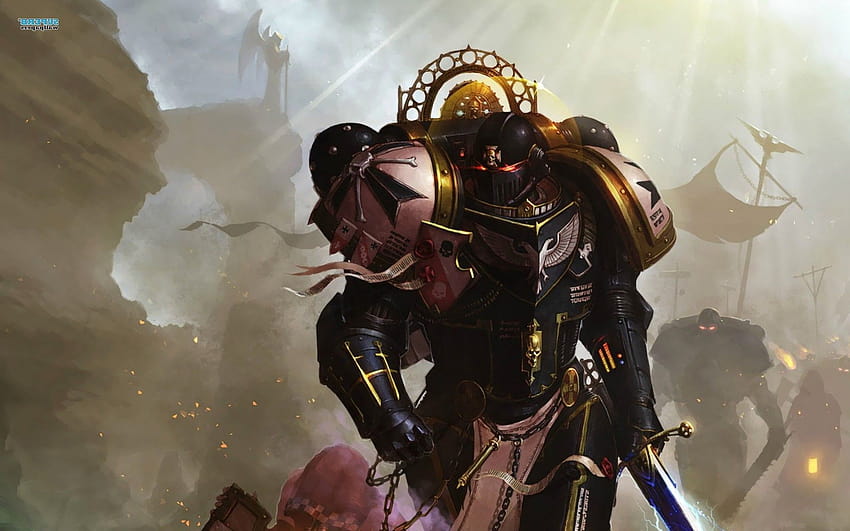 Warhammer 40000, Space Marines, Épée, Black Templars / et arrière-plans mobiles Fond d'écran HD