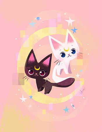 Artemis and Luna - Sailor Moon Cats. Sailor moon cat, Sailor moon HD ...