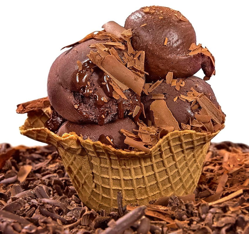Шоколадов сладолед Храна Сладкиши HD тапет