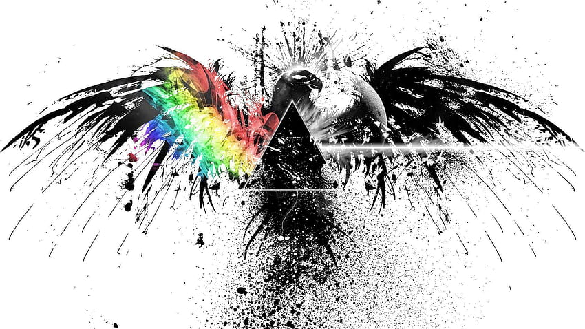 Dispersing Prism On Grunge Eagle Hot HD wallpaper