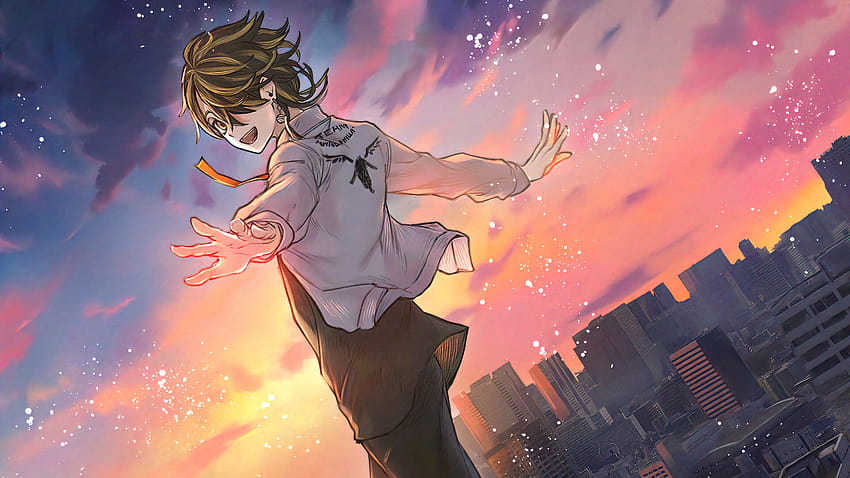 Kazutora Hanemiya Tokyo Revengers In Silhouette Backgrounds Anime Boy, tokyo revengers laptop HD wallpaper