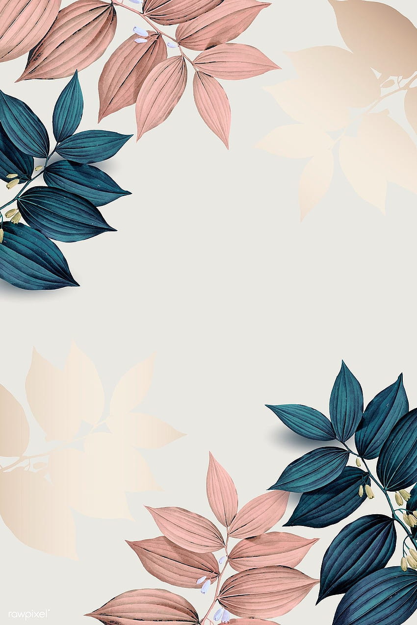 premium vector of Pink and blue leaf pattern backgrounds vector in 2020, phone grandmother HD phone wallpaper