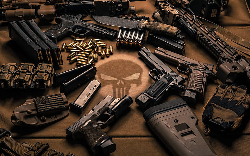 Pistolety Amunicja Nóż Broń Tapeta HD