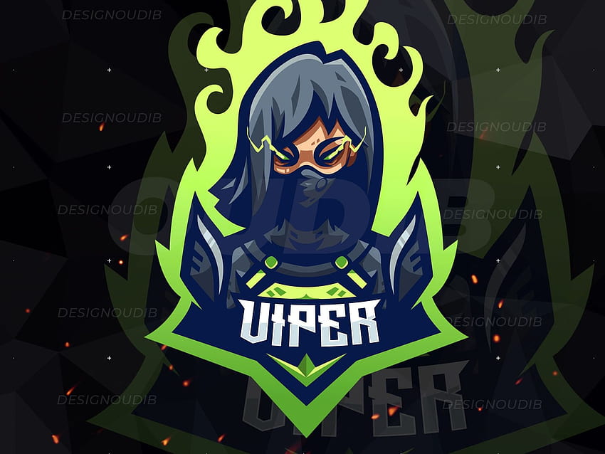 Valorant Viper Character Gaming Esports Maskottchen Logo von Simo Oudib, Viper Valorant Poster HD-Hintergrundbild
