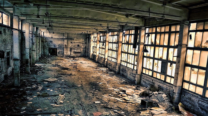 Abandoned warehouse HD wallpaper