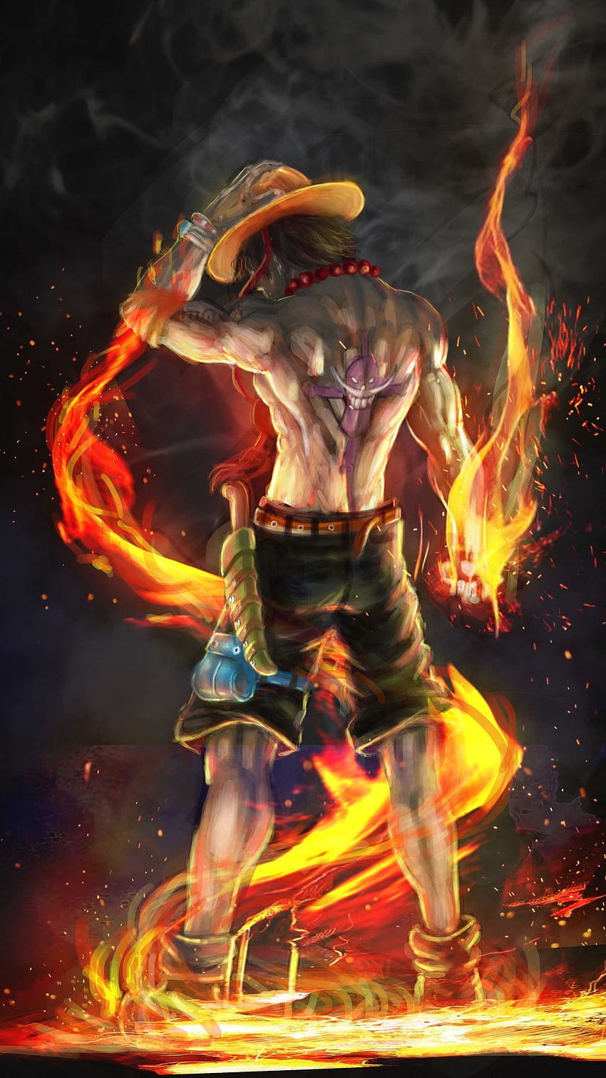 One Piece Fire, as du poing de feu Fond d'écran de téléphone HD