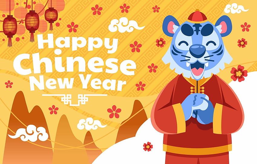 chinese new year poster HD wallpaper