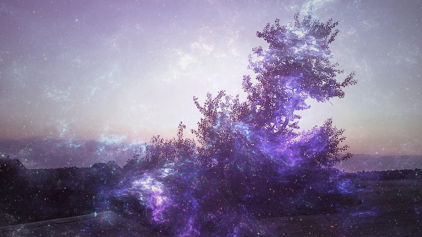 Lilablättrige Bäume, Anime-Zitrusfrüchte HD-Hintergrundbild