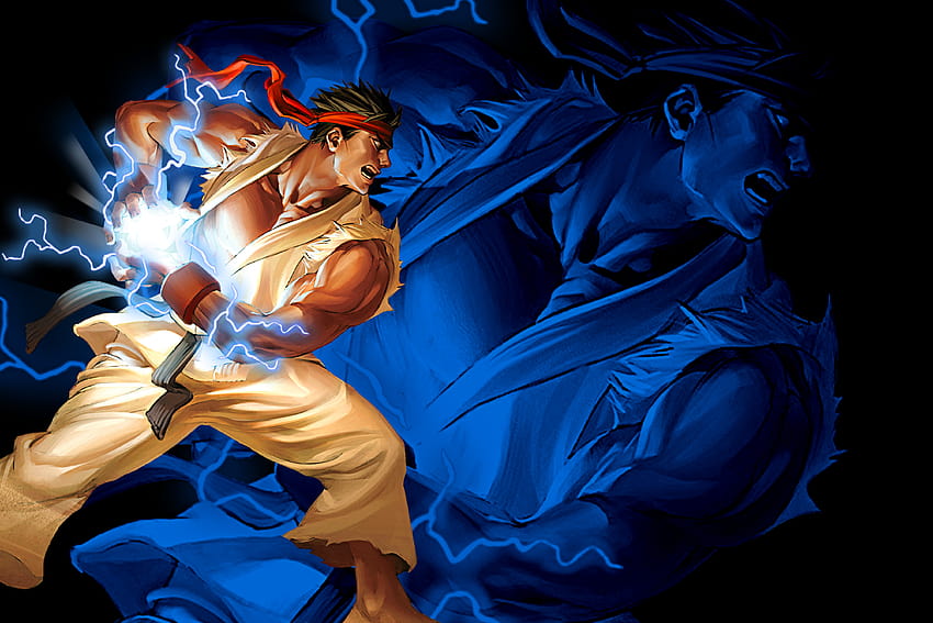 Ryu Hadouken Street Fighter 2, Oyunlar, sokak dövüşçüsü anime HD duvar kağıdı