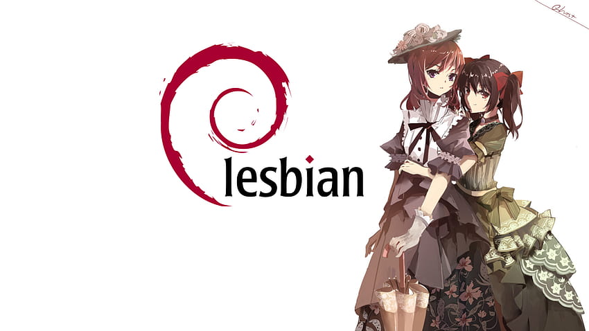 : Linux, lesbianas, anime, Debian, Love Live, Love Live Series, Nishikino Maki, Yazawa Nico, yuri 1707x960, lesbian love anime fondo de pantalla
