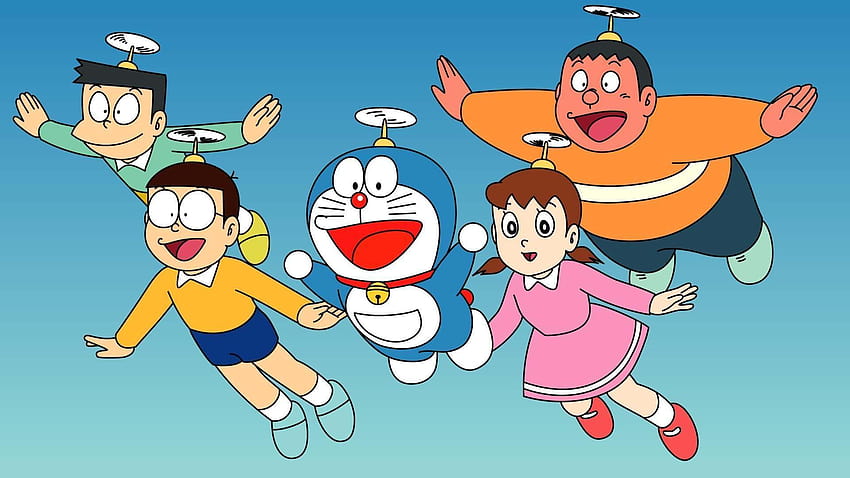 Карикатура Doraemon Group, филм за doraemon HD тапет
