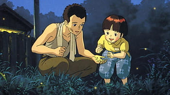 Grave Of The Fireflies - Seita Carrying Setsuko - Studio Ghibli Wallpaper  (1949×3464) : r/Amoledbackgrounds