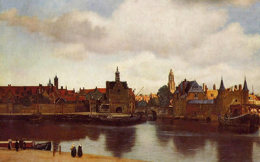 artwork, Johannes Vermeer, Painting, Gezicht op Delft, Classic art / and Mobile Backgrounds HD wallpaper