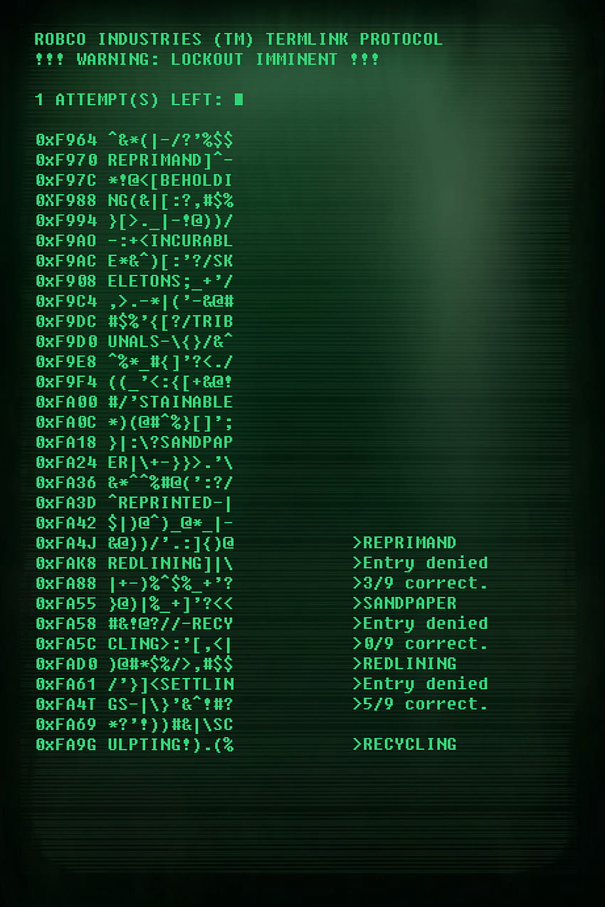 4 Fallout 4 Terminal, hacking screen HD phone wallpaper