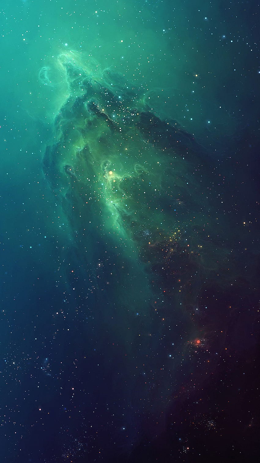 Космически фонове, зелено пространство HD тапет за телефон